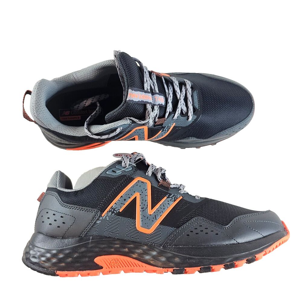 New Balance T410 V8 Shoes Mens 11 4E Extra Wide Black Orange Trail Running